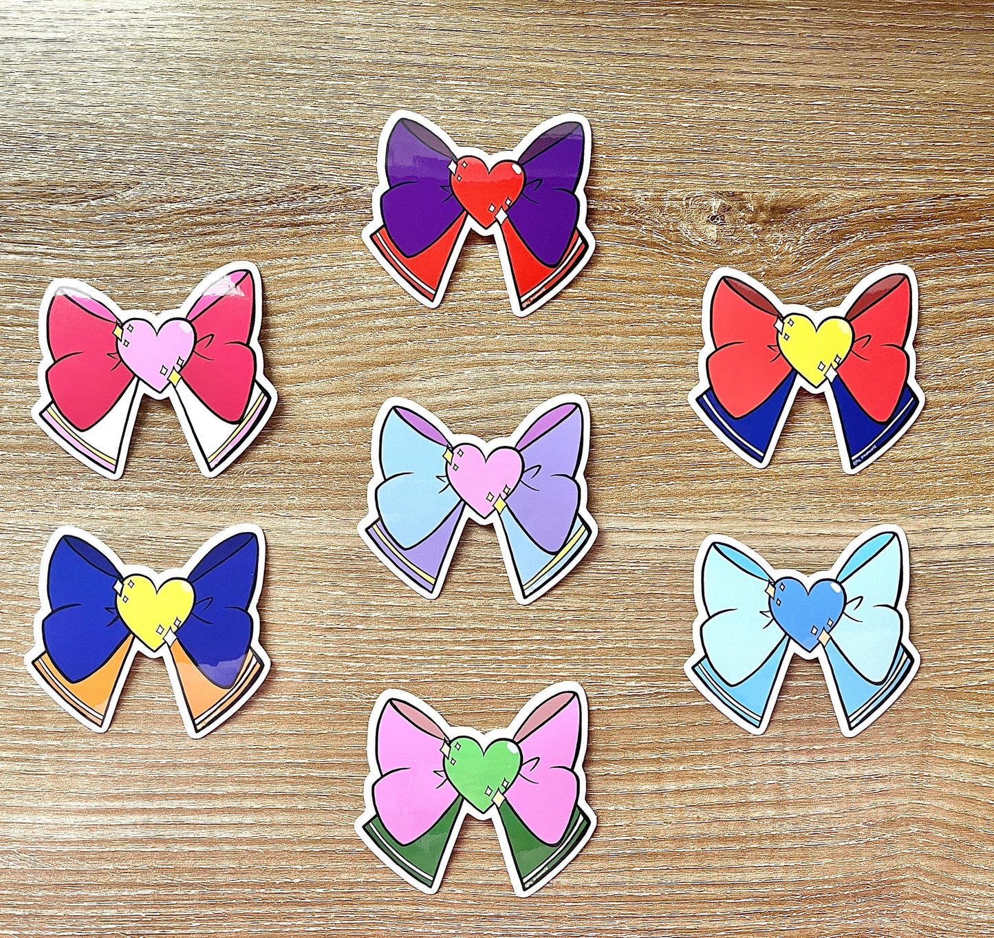 Dream World Sailor Scouts Inspired Bow Stickers