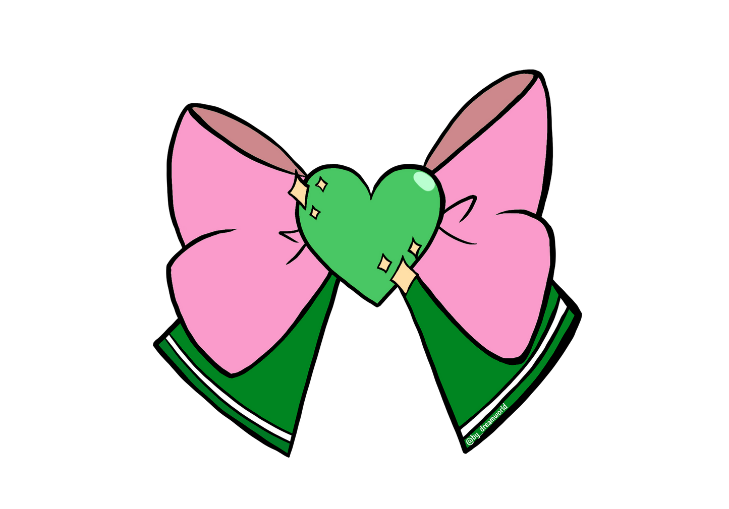 Dream World Sailor Scouts Inspired Bow Stickers