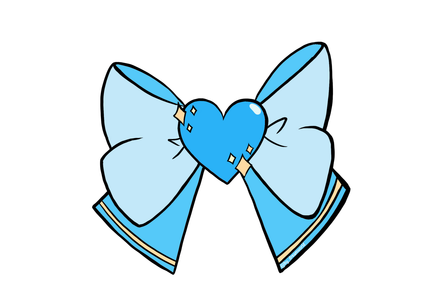 Dream World Sailor Scouts Inspired Bow Stickers