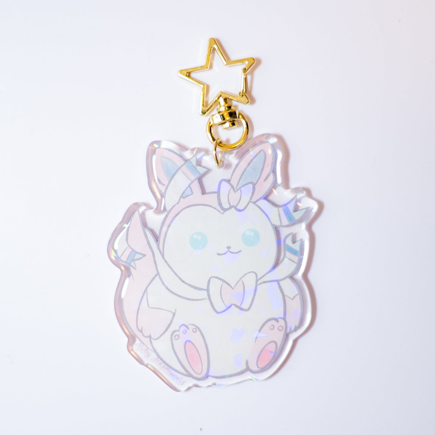 Chonky Sylveon Epoxy Keychain