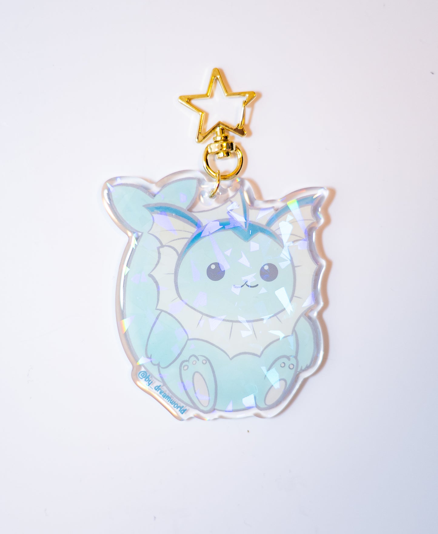 Chonky Vaporeon Epoxy Keychain