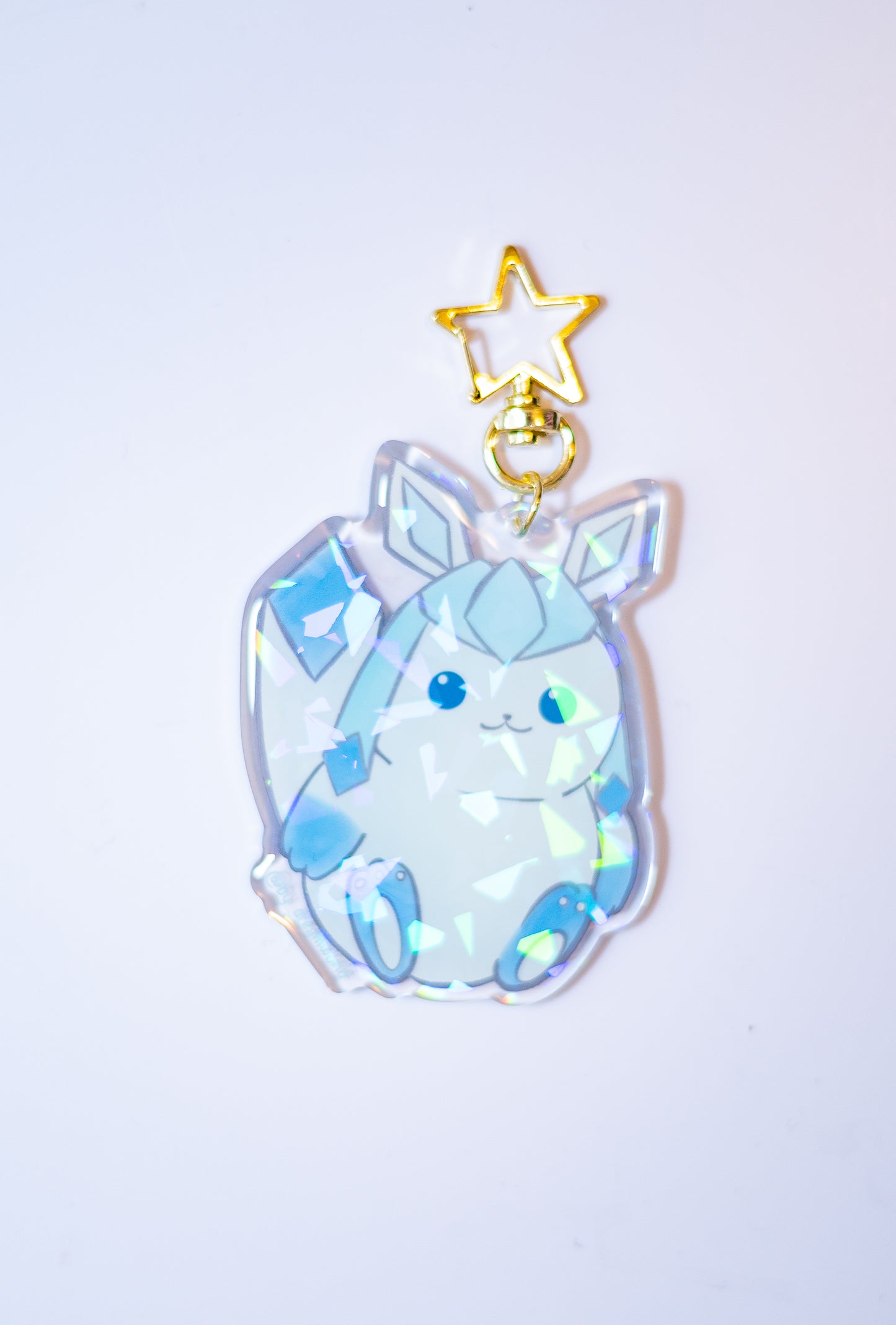 Chonky Glaceon Epoxy Keychain