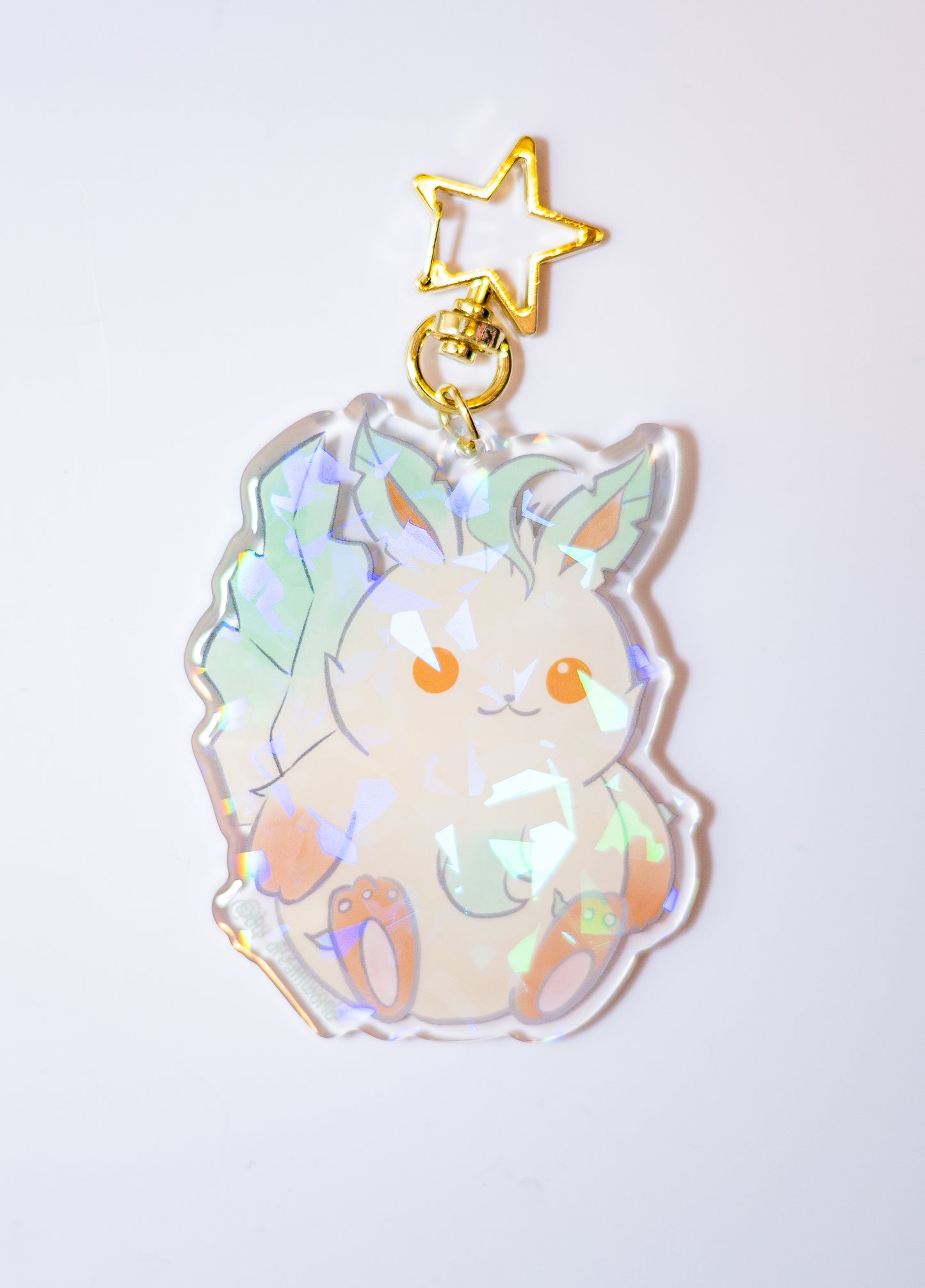 Chonky Leafeon Epoxy Keychain