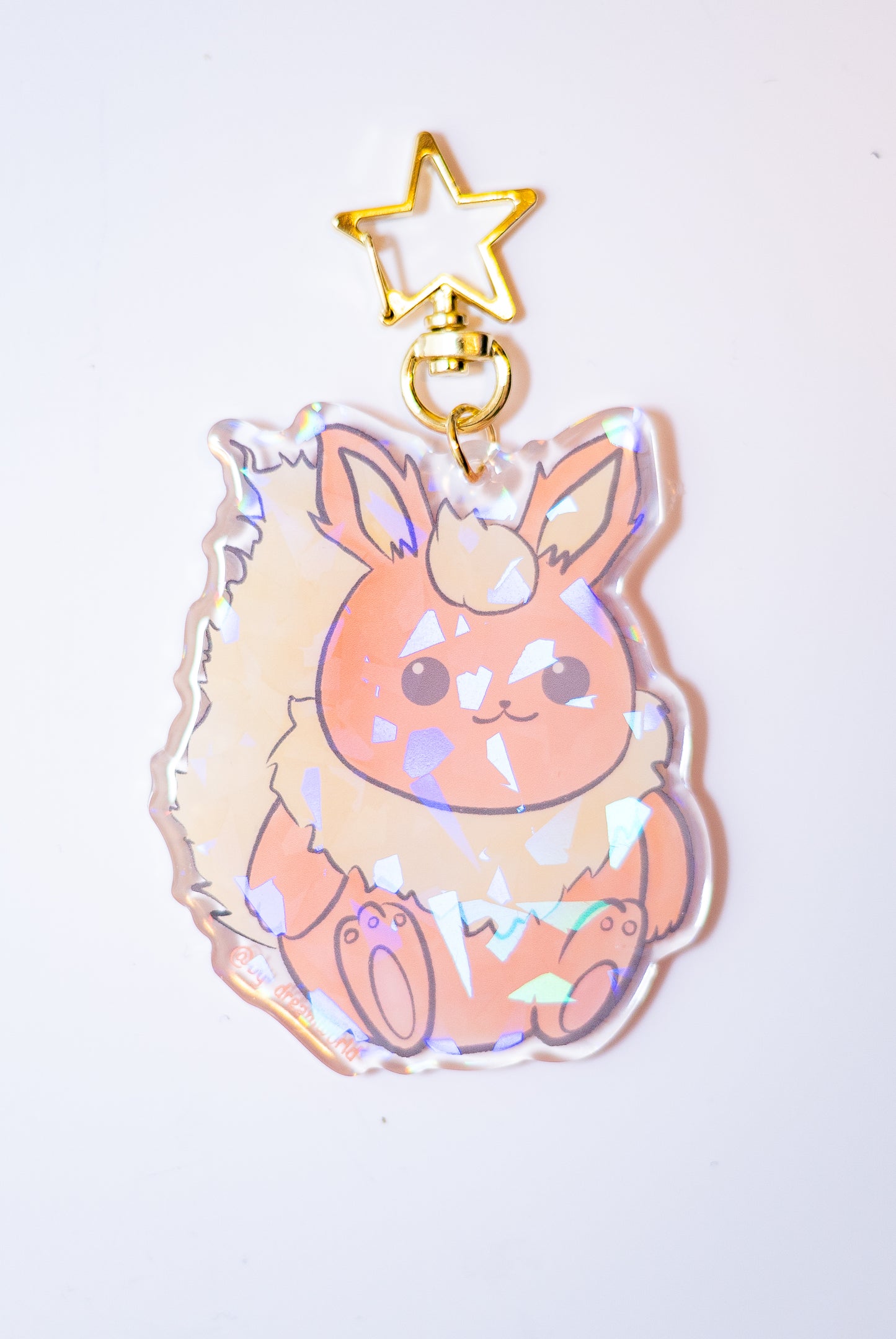 Chonky Flareon Epoxy Keychain