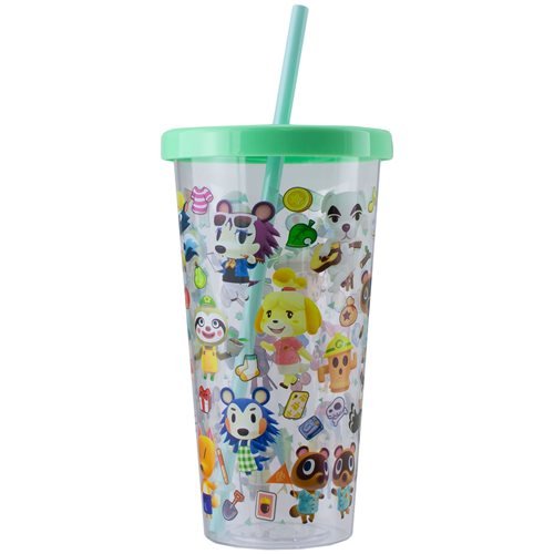 Animal Crossing 23.7 oz. Plastic Cup and Straw Travel Cup