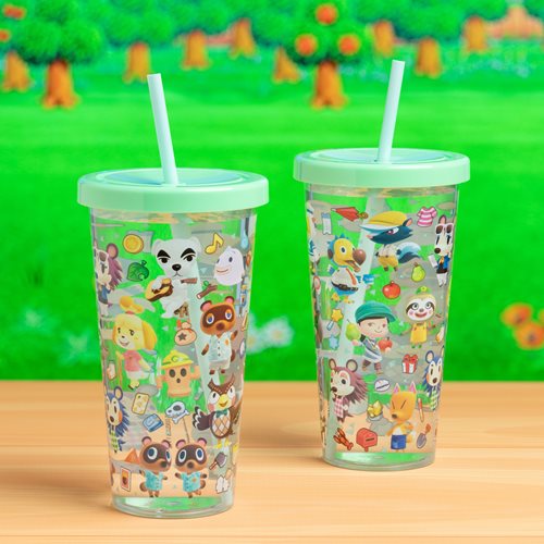 Animal Crossing 23.7 oz. Plastic Cup and Straw Travel Cup
