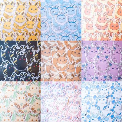 Dream World Eeveelutions Matte Vinyl Stickers