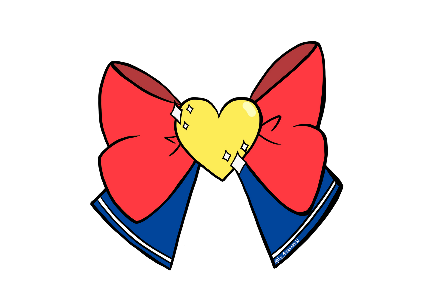 Dream World Sailor Scouts Inspired Bow Stickers