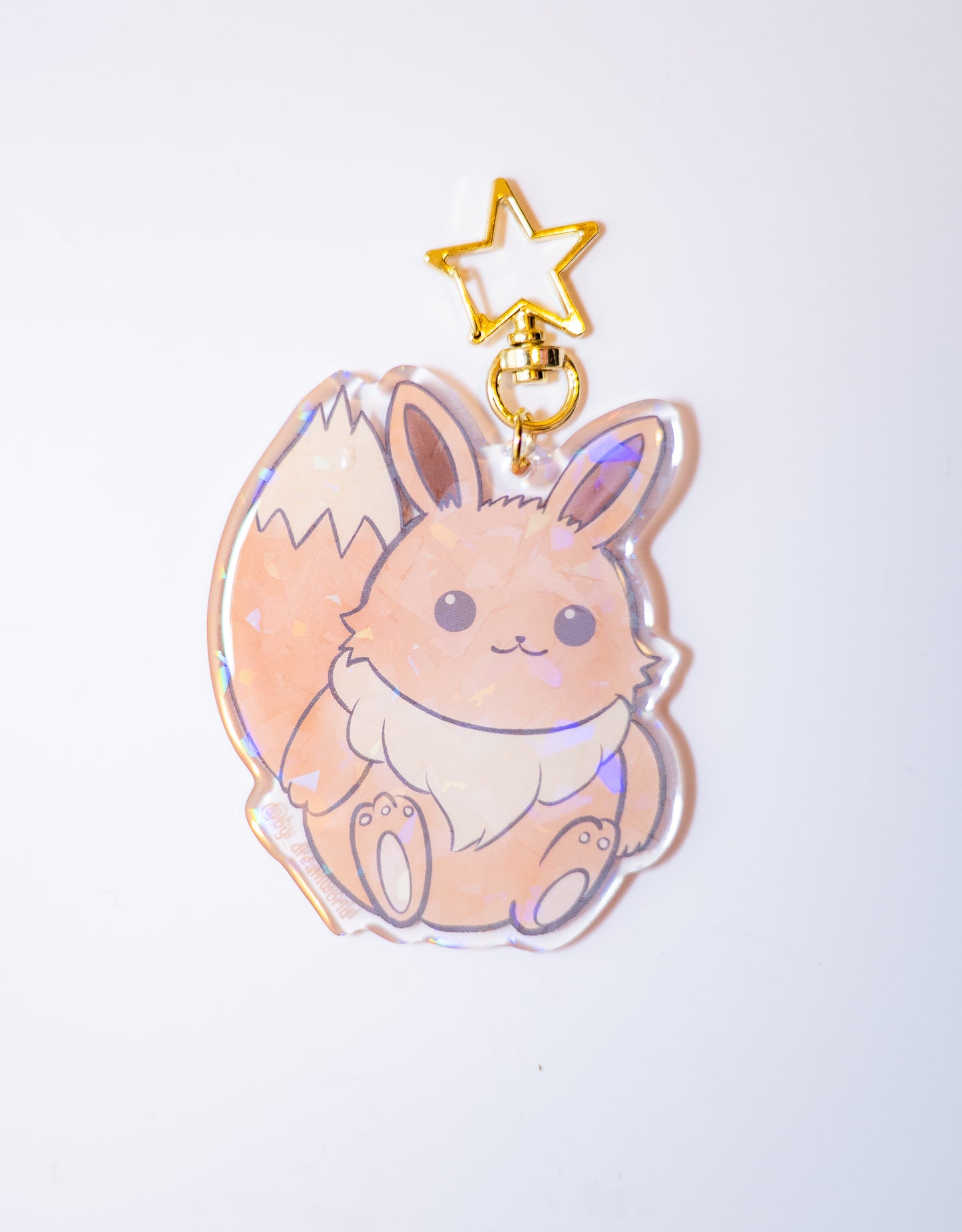 Chonky Eevee Epoxy Keychain