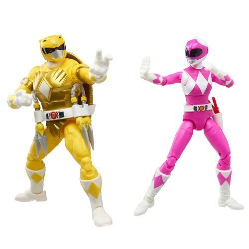 Power Rangers X TMNT Lightning Collection Michelangelo Yellow and April Pink
