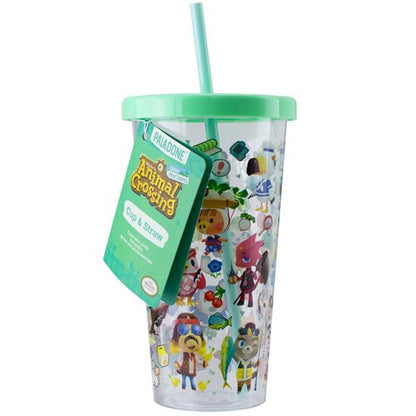Animal Crossing 23.7 oz. Plastic Cup and Straw Travel Cup