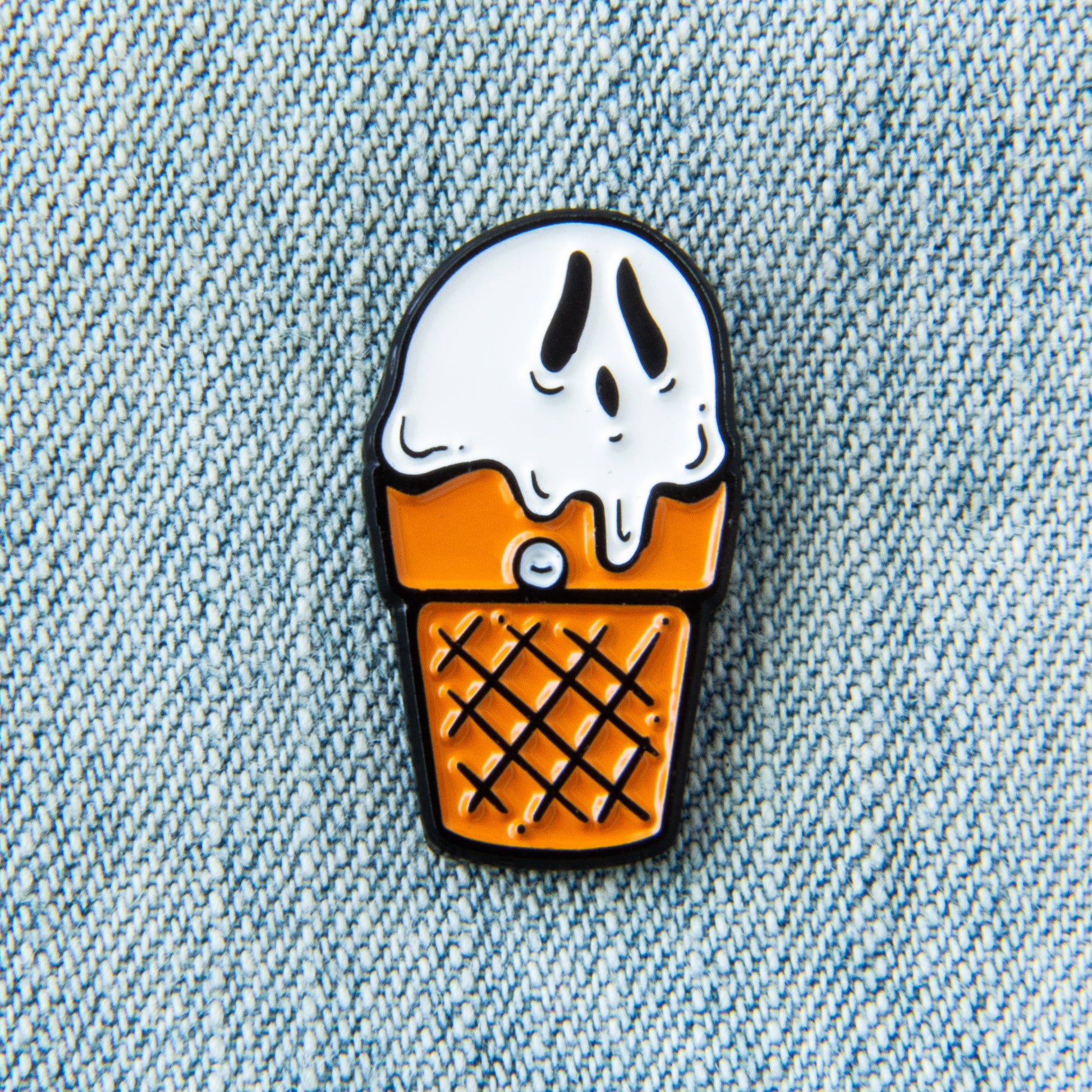 Ghost Ice Cream Enamel Pin - Prescribed Collectibles