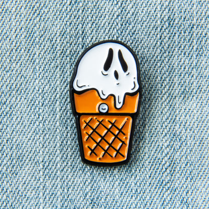 Ghost Ice Cream Enamel Pin - Prescribed Collectibles