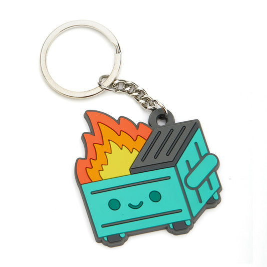 Dumpster Fire PVC Keychain